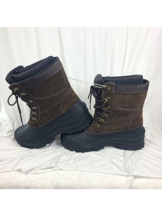 Tamarack 3M Thinsulate Brown Black Leather Boots Winter Men 11 Water Resistant main image 6